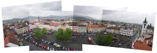 Panorama vom Marktplatz in Leitmeritz